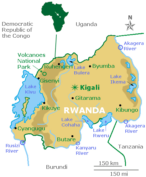 Map of Rwanda